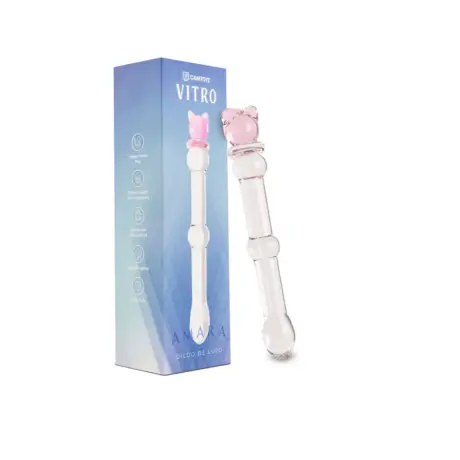 VITRO DILDO DE VIDRIO AMARA 17 CM CAMTOYZ