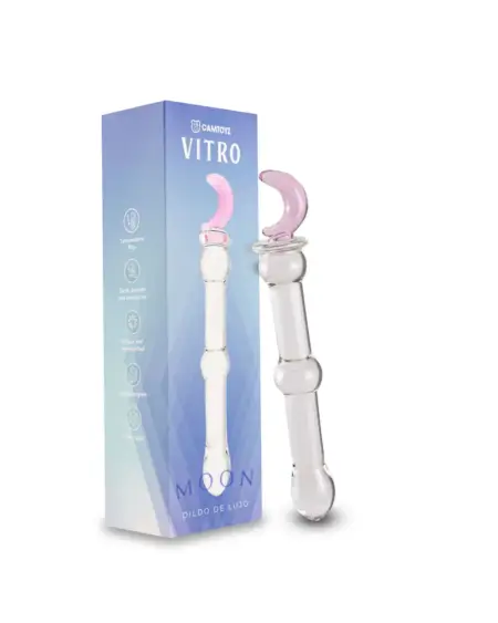 VITRO DILDO DE VIDRIO MOON 17 CM CAMTOYZ
