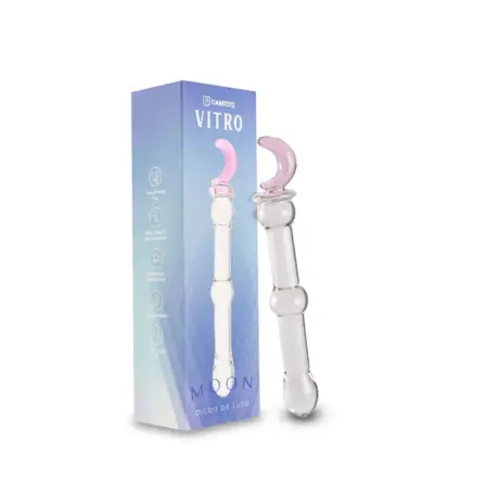 VITRO DILDO DE VIDRIO MOON 17 CM CAMTOYZ