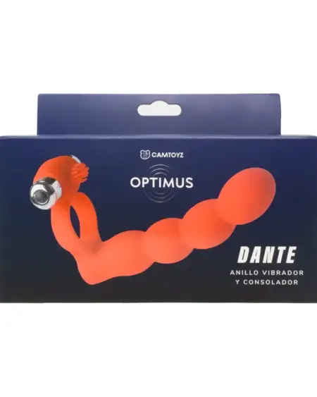 ANILLO VIBRADOR Y CONSOLADOR OPTIMUS DANTE ROJO