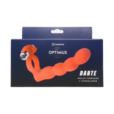 ANILLO VIBRADOR Y CONSOLADOR OPTIMUS DANTE ROJO